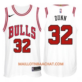 Maillot NBA Chicago Bulls Kris Dunn 32 Nike Blanc Swingman - Homme